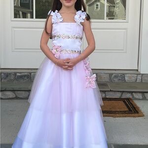 Custom pageant or flower girl dress